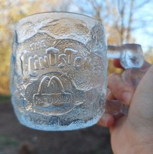 Vintage Flintstones McDonald's Rocky Road Glass Mug